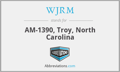 WJRM - AM-1390, Troy, North Carolina