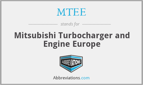 MTEE - Mitsubishi Turbocharger and Engine Europe