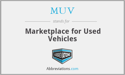 MUV - Marketplace for Used Vehicles