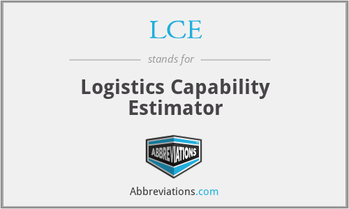 LCE - Logistics Capability Estimator