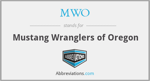 MWO - Mustang Wranglers of Oregon