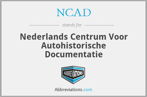 NCAD - Nederlands Centrum Voor Autohistorische Documentatie