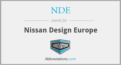 NDE - Nissan Design Europe