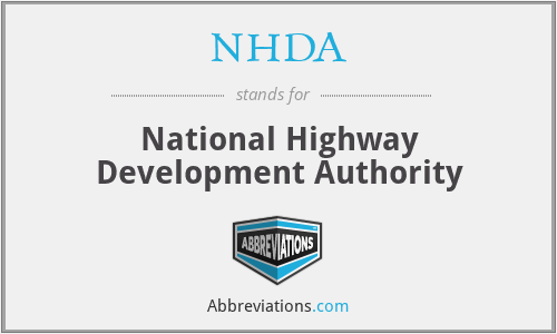 NHDA - National Highway Development Authority