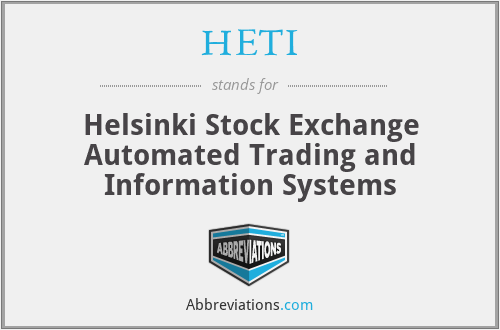 HETI - Helsinki Stock Exchange Automated Trading and Information Systems