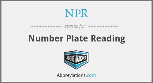 NPR - Number Plate Reading