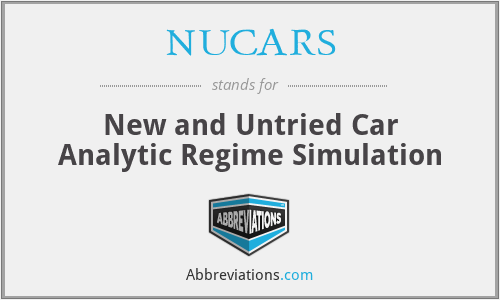 NUCARS - New and Untried Car Analytic Regime Simulation