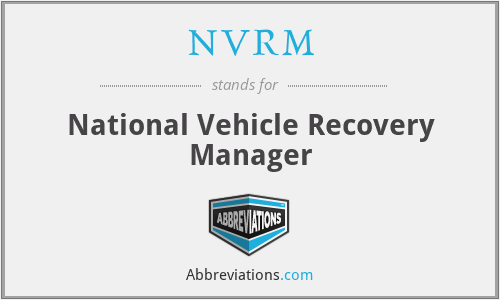 NVRM - National Vehicle Recovery Manager