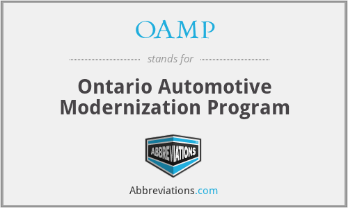 OAMP - Ontario Automotive Modernization Program