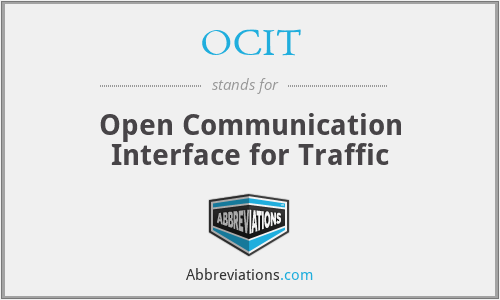 OCIT - Open Communication Interface for Traffic