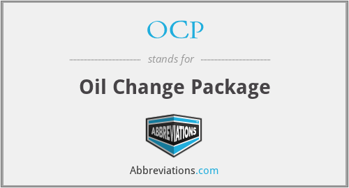 OCP - Oil Change Package
