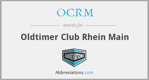 OCRM - Oldtimer Club Rhein Main