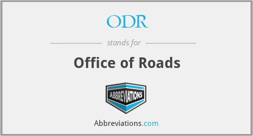 ODR - Office of Roads