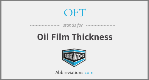 OFT - Oil Film Thickness