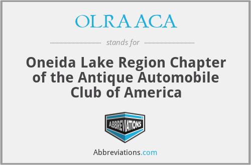OLRAACA - Oneida Lake Region Chapter of the Antique Automobile Club of America