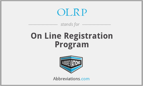 OLRP - On Line Registration Program