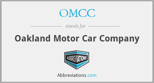 OMCC - Oakland Motor Car Company