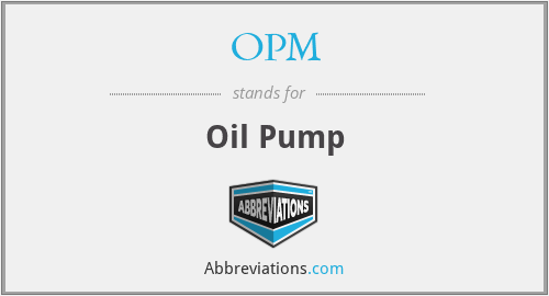 OPM - Oil Pump