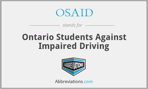 OSAID - Ontario Students Against Impaired Driving