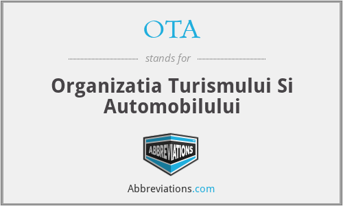 OTA - Organizatia Turismului Si Automobilului