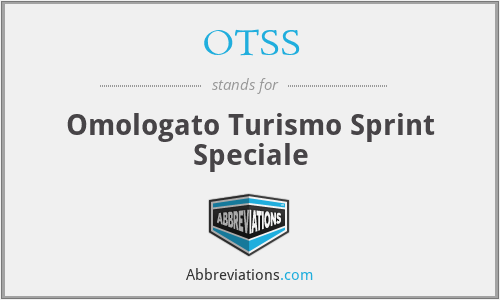 OTSS - Omologato Turismo Sprint Speciale