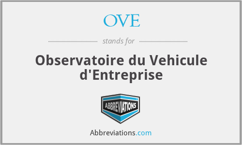 OVE - Observatoire du Vehicule d'Entreprise