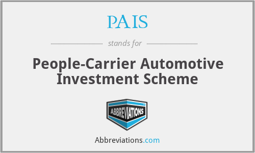 PAIS - People-Carrier Automotive Investment Scheme