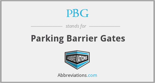 PBG - Parking Barrier Gates