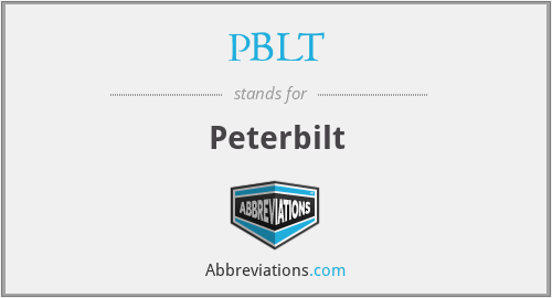 PBLT - Peterbilt