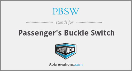 PBSW - Passenger's Buckle Switch