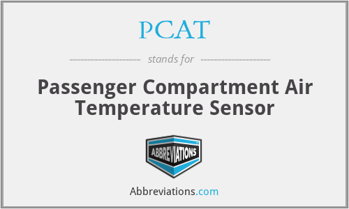 PCAT - Passenger Compartment Air Temperature Sensor