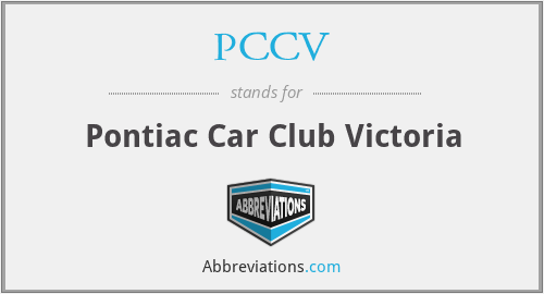PCCV - Pontiac Car Club Victoria
