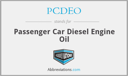 PCDEO - Passenger Car Diesel Engine Oil