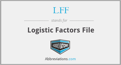 LFF - Logistic Factors File