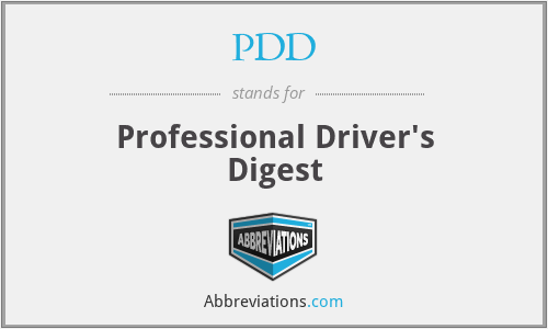 PDD - Professional Driver's Digest