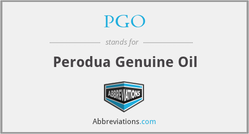 PGO - Perodua Genuine Oil