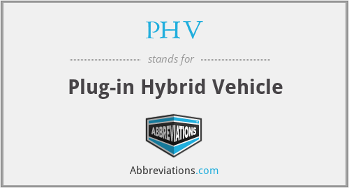 PHV - Plug-in Hybrid Vehicle