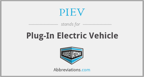 PIEV - Plug-In Electric Vehicle
