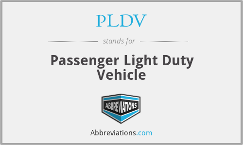 PLDV - Passenger Light Duty Vehicle