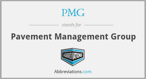 PMG - Pavement Management Group