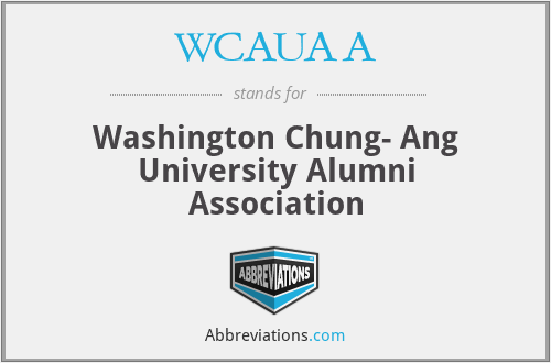 WCAUAA - Washington Chung- Ang University Alumni Association