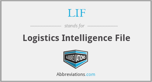 LIF - Logistics Intelligence File