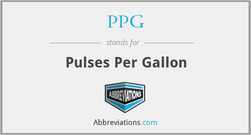 PPG - Pulses Per Gallon