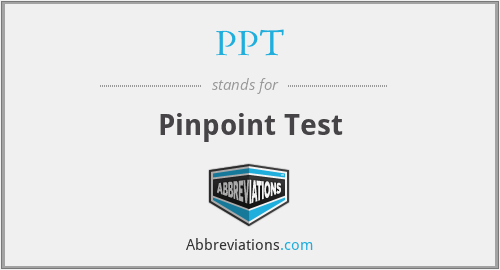 PPT - Pinpoint Test