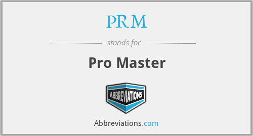 PRM - Pro Master