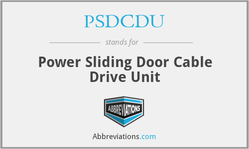 PSDCDU - Power Sliding Door Cable Drive Unit