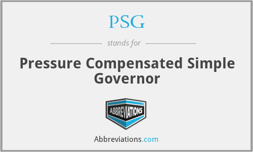 PSG - Pressure Compensated Simple Governor