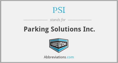 PSI - Parking Solutions Inc.