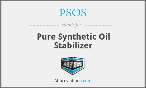 PSOS - Pure Synthetic Oil Stabilizer