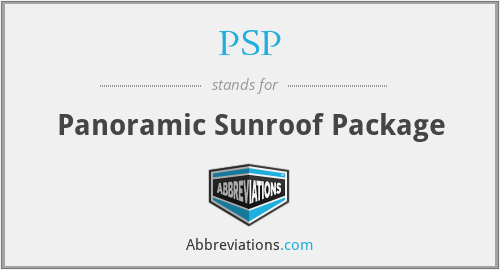 PSP - Panoramic Sunroof Package